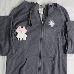 ivory ella zip up hoodie